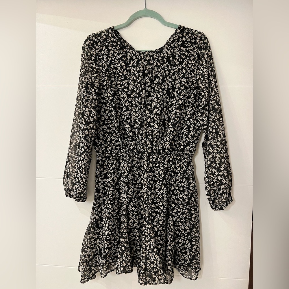 Zara Floral Black Dress